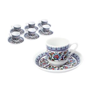 COFFE POT SET GURAL PORCELAIN TOPKAPI 12 PCS