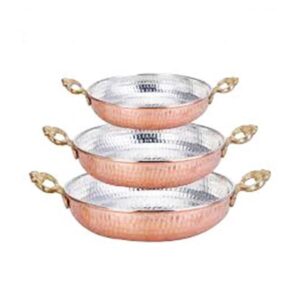 COPPER 0.5MM 3 PCS EGG PAN SET TRMN 14-16-18 CM , 2 SET IN CASE