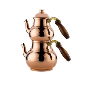 COPPER TEAPOT SET CLASSIC LARGE 1.8 LT +1.0 LT