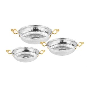 EGG PAN STAINLESS 3 PCS SET(16-18-20CM) 2 SET IN CASE