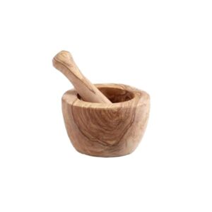 WOODEN MORTAR AND PESTLE BIH NO:10 HAVAN 6 SET IN CASE