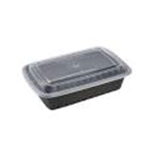 PS 24 OZ RECTANGLE FOOD CONTAINER WITH LID 150/CS