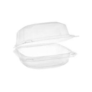 PS MD 801 8" X 8" 1 COMPARTMENT CLEAR HINGED CONTAINER * 150