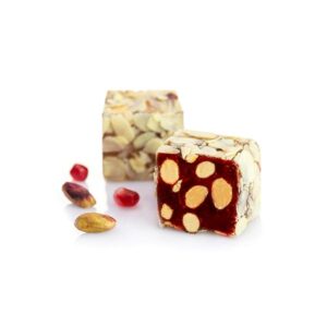 Pomegranate Flavored Almond Turkish Delight Covered with sliced Almonds 11lb