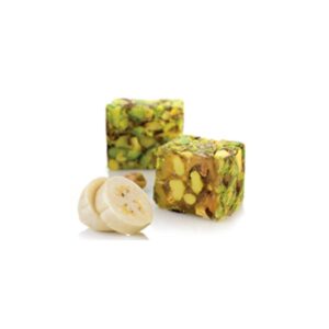 Cutted Pistachio coated and Banana Flavored King Turkish Delight with Pistachio 11LB