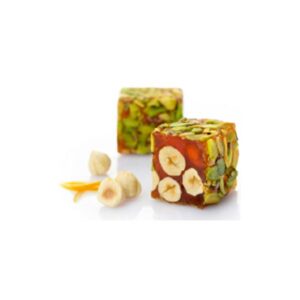 Netted Pistachio Coated and Orange Flavored with Hazelnut King Turkish Delight 11 LB