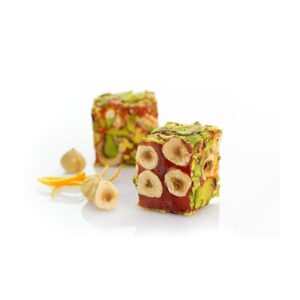 Netted Pistachio Coated Orange Flavored with Mix Nuts King Turkish Delight 11 LB