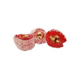 Coconut Coated and Pomegranate Flavored Turkish Delight with Walnut 11LB
