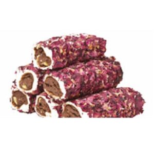 Rose Leaf Covered Chocolate Pistachio Wrapped Turkish Delight 11 LB